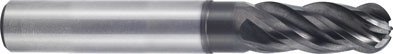 V7 Plus A 4 Flute Multiple Helix Extended Neck Ball Nose Plain Shank End Mill - UGMH10904