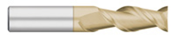 7/16  Spoon Cutter-c/c-se-45º Helix-for Aluminum & Non Ferrous Machining-2 Flute-zrn Coated - 98647