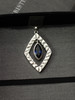 Dangle Marquise Handmade Silver Pendant with Blue Spinel, Wholesale Silver Jewelry | House of Kristina Anderson, Kristina Anderson Jewelry