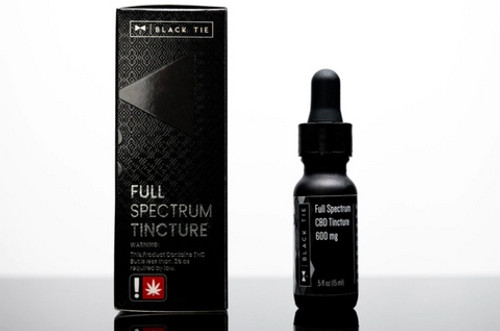 Full-spectrum CBD Tincture original hemp unflavored - Black Tie CBD