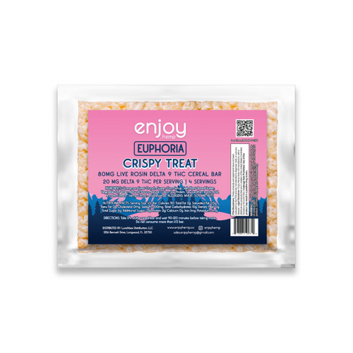 Enjoy 80 mg Live Rosin Delta 9 THC Crispy Cereal Bar - Euphoria (Sativa) 11.99