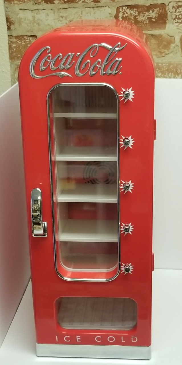 Coca Cola Retro 10 Can Vending Machine Style Refrigerator by