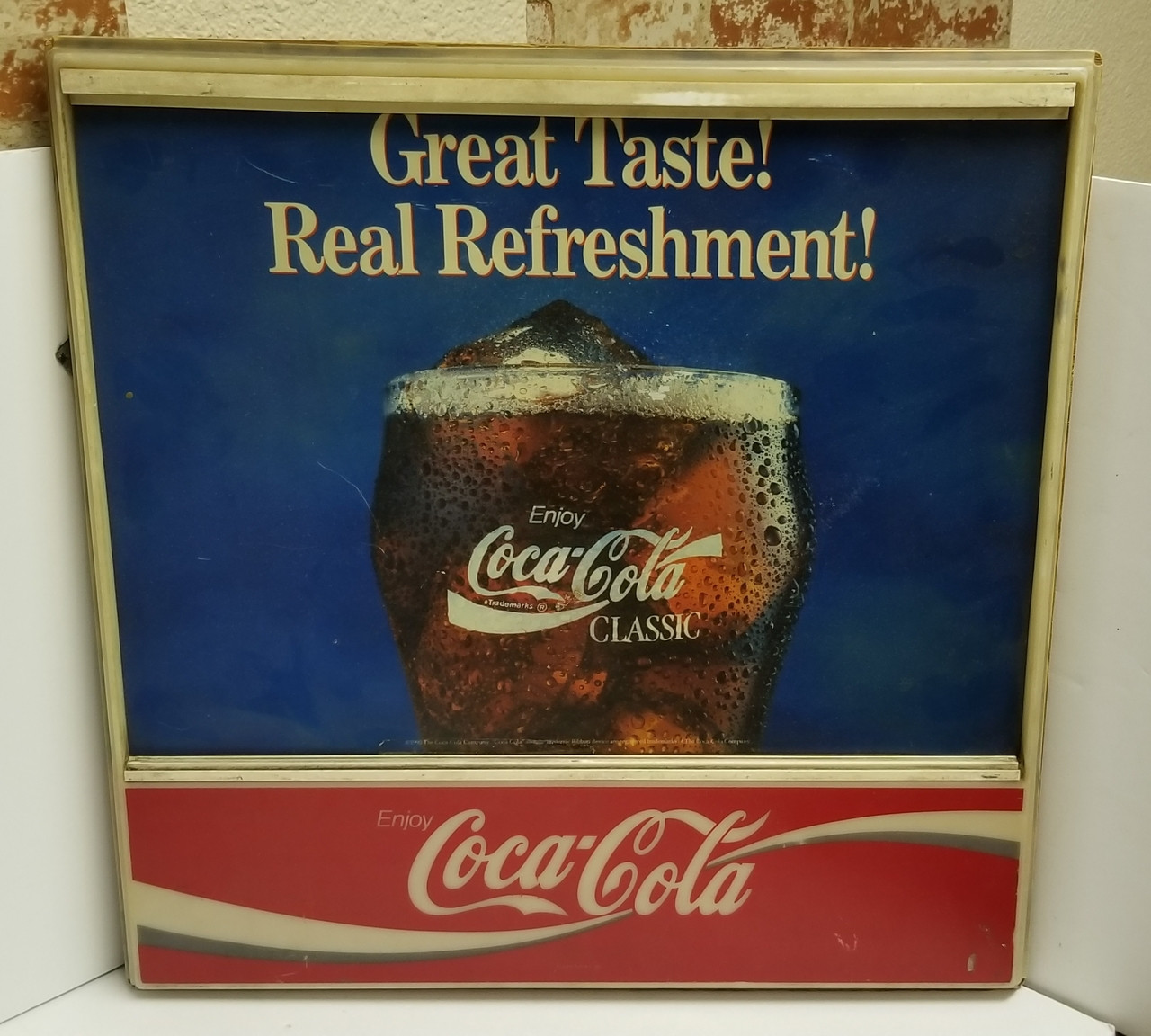 90's Coca Cola & Dynamic Ribbon Device Store/Display Sign - Annie