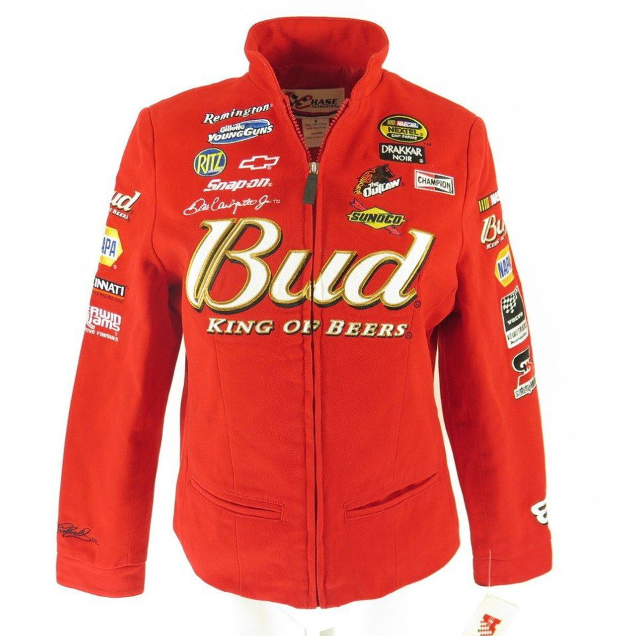 NASCAR Women's Embroidered Budweiser Chase Authentics Red - XL