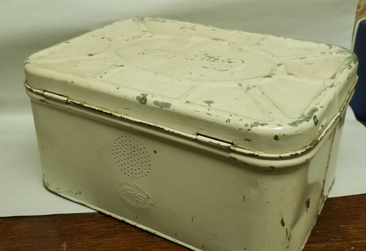 Vintage Empeco Metal Bread Box Annie Rooster's Sally Ann's Antiques