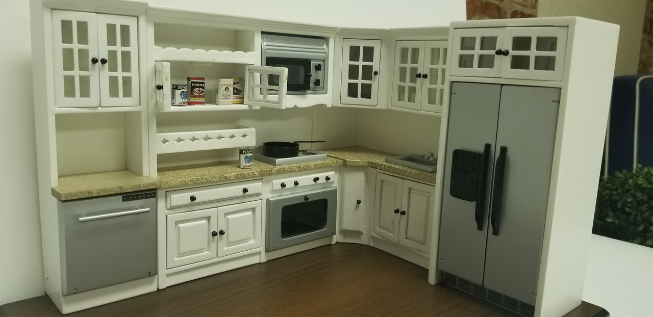 modern dollhouse kitchen