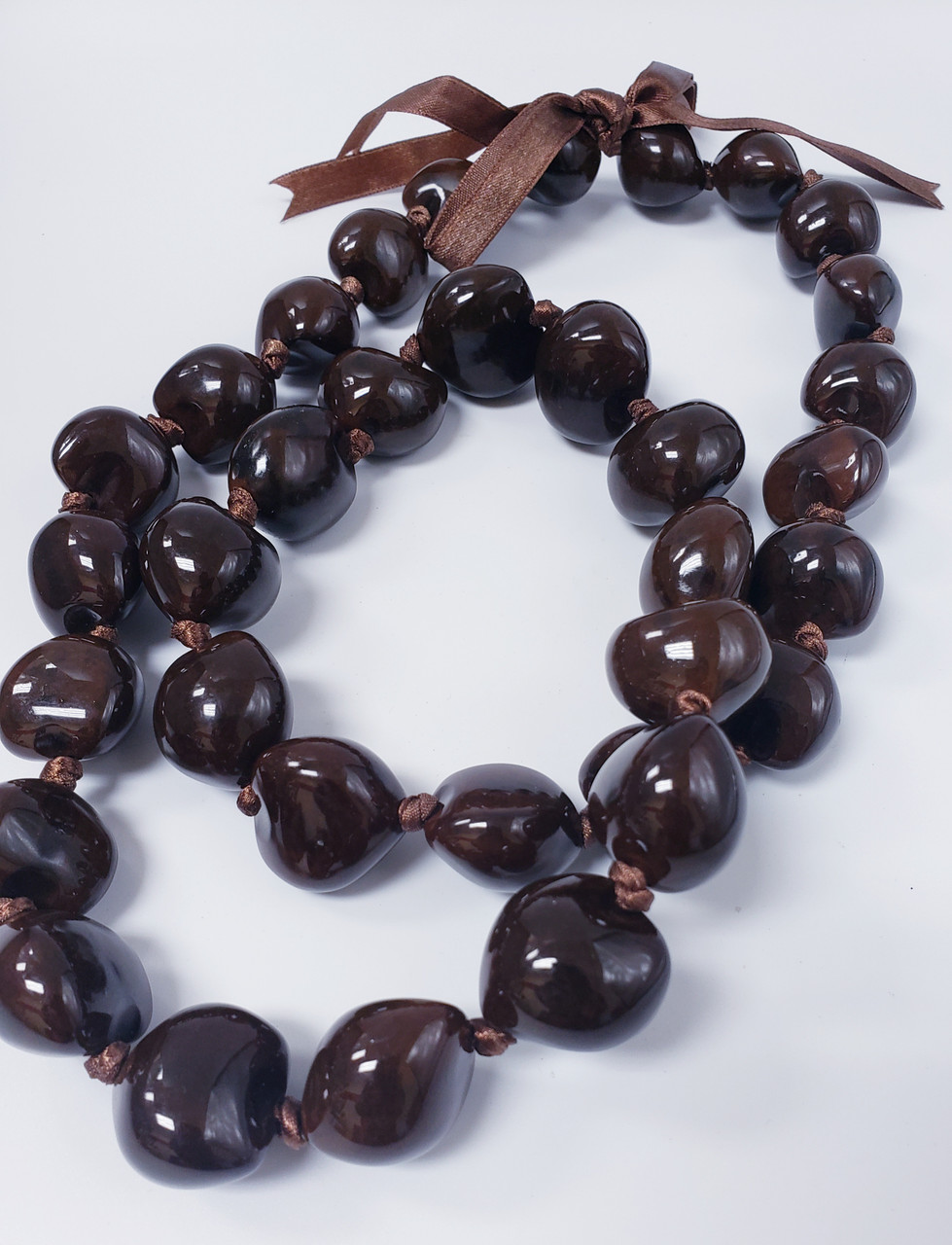 Kukui Nut Shell Lei (Tiger) - Hawaii Lei Stand - Lei Shipping & Delivery