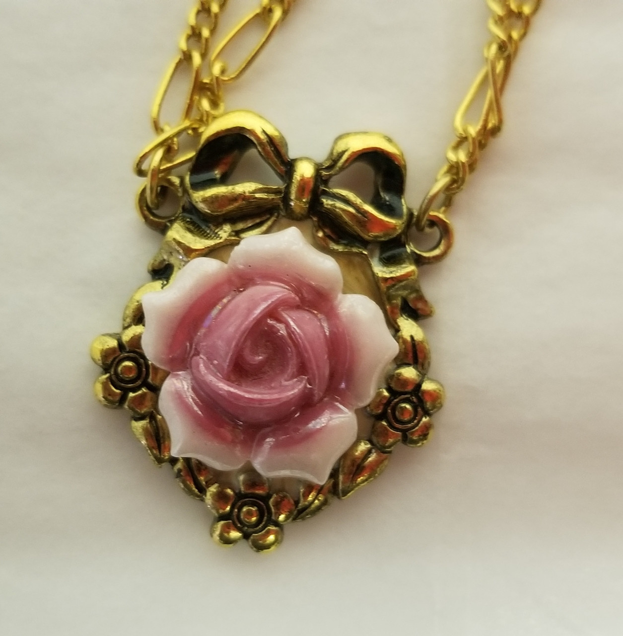 Vintage AVON 1992 Gold Tone Porcelain 