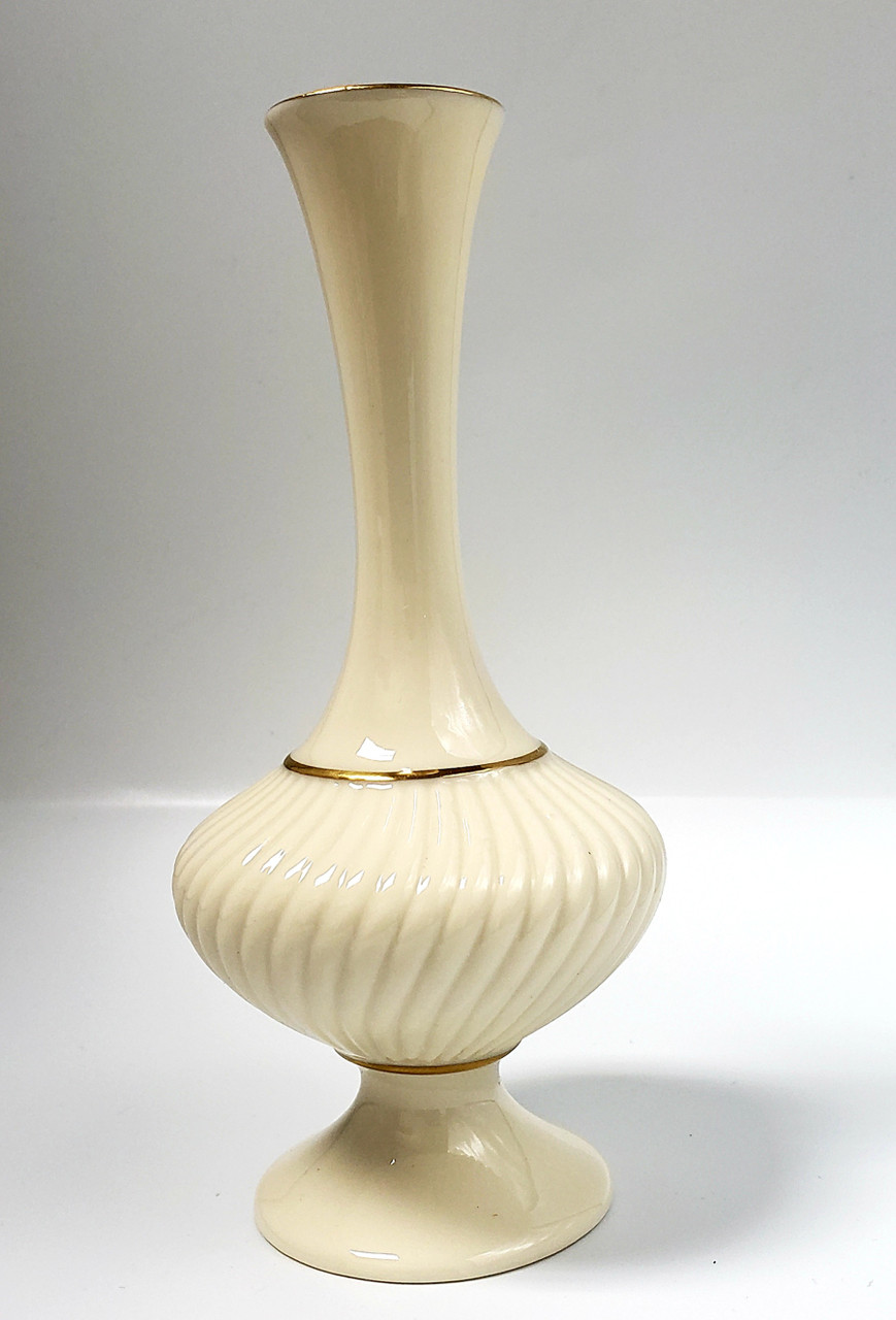 Vtg LENOX 24kt Trim Bud Vase 7
