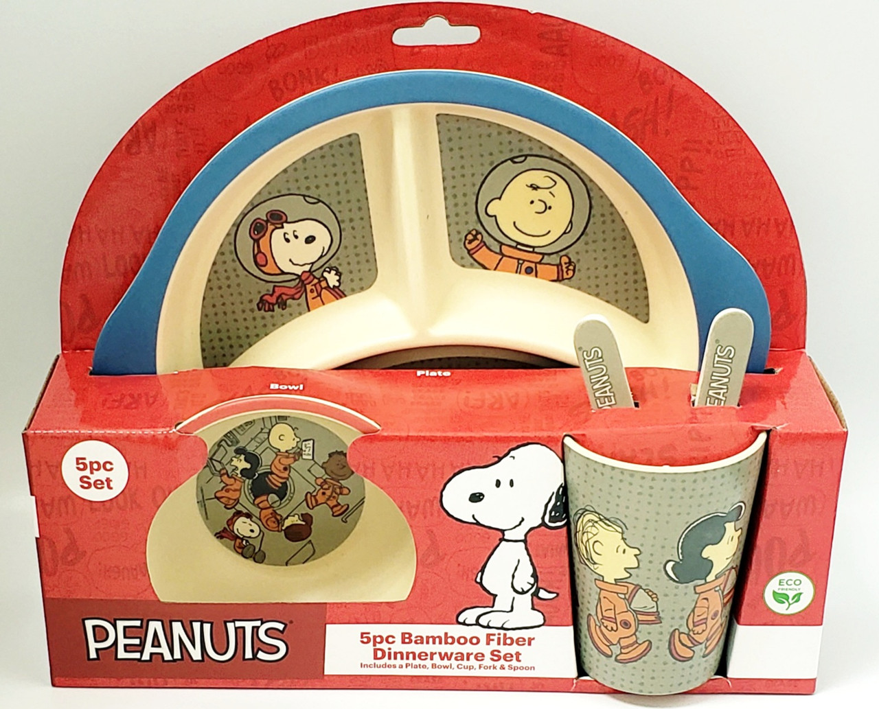 PEANUTS 5pc Bamboo Fiber Dinnerware Set - Annie Rooster's Sally