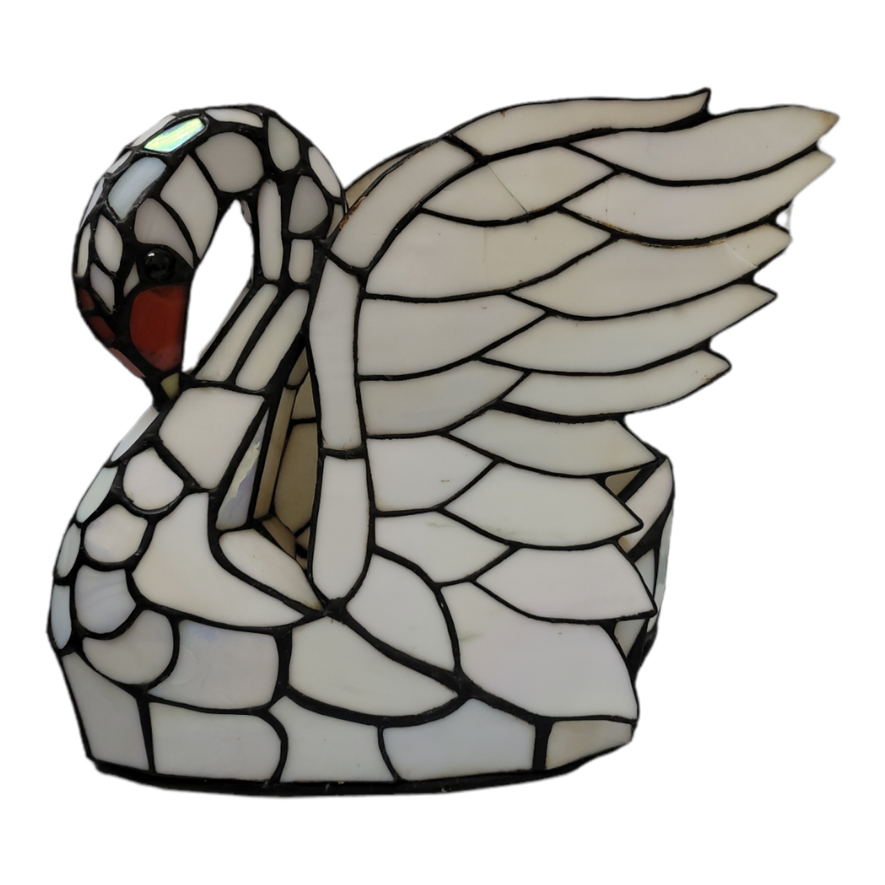 stained glass swan lamp