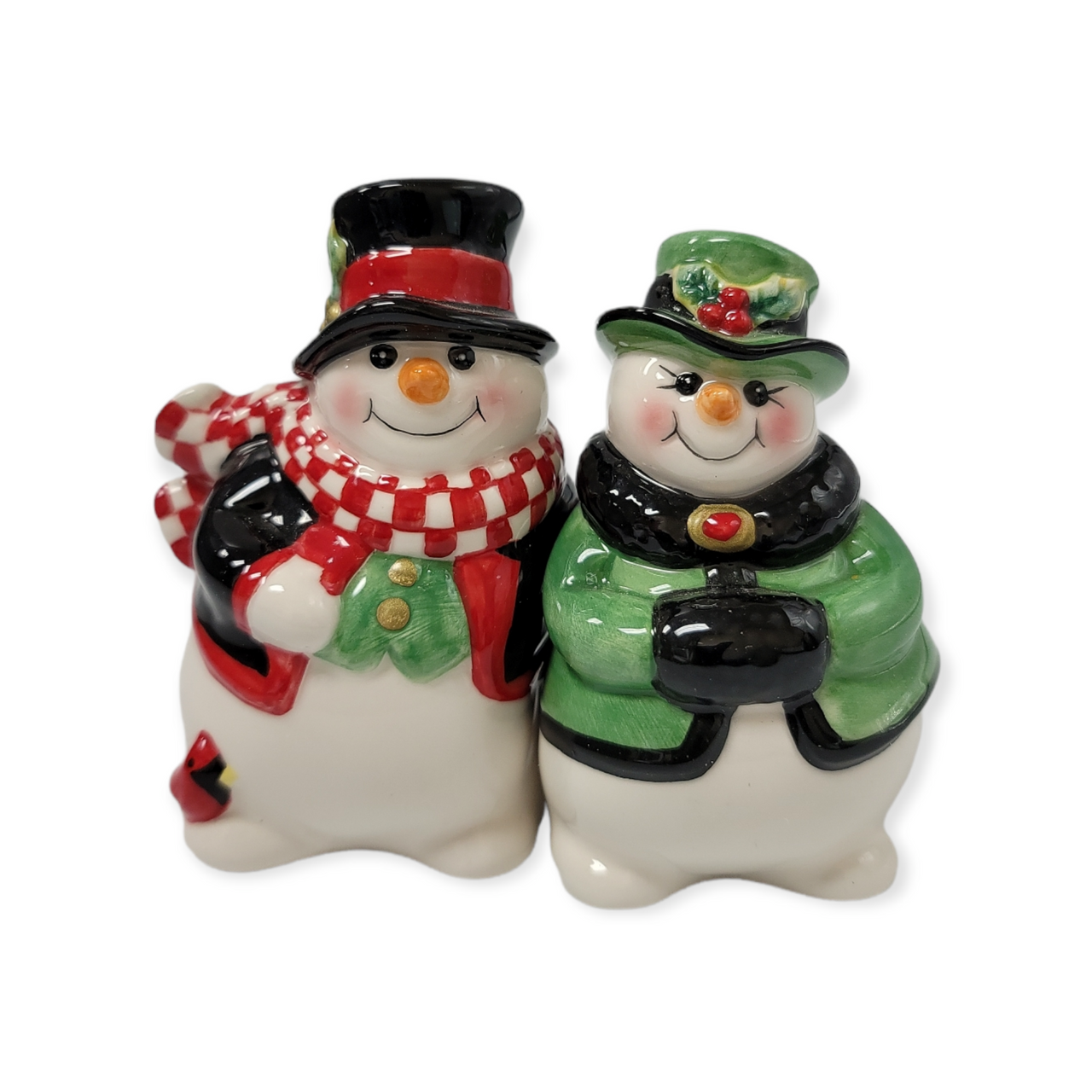 Fitz and Floyd Frosty Friends Salt and Pepper Shakers - b318 - Ruby Lane