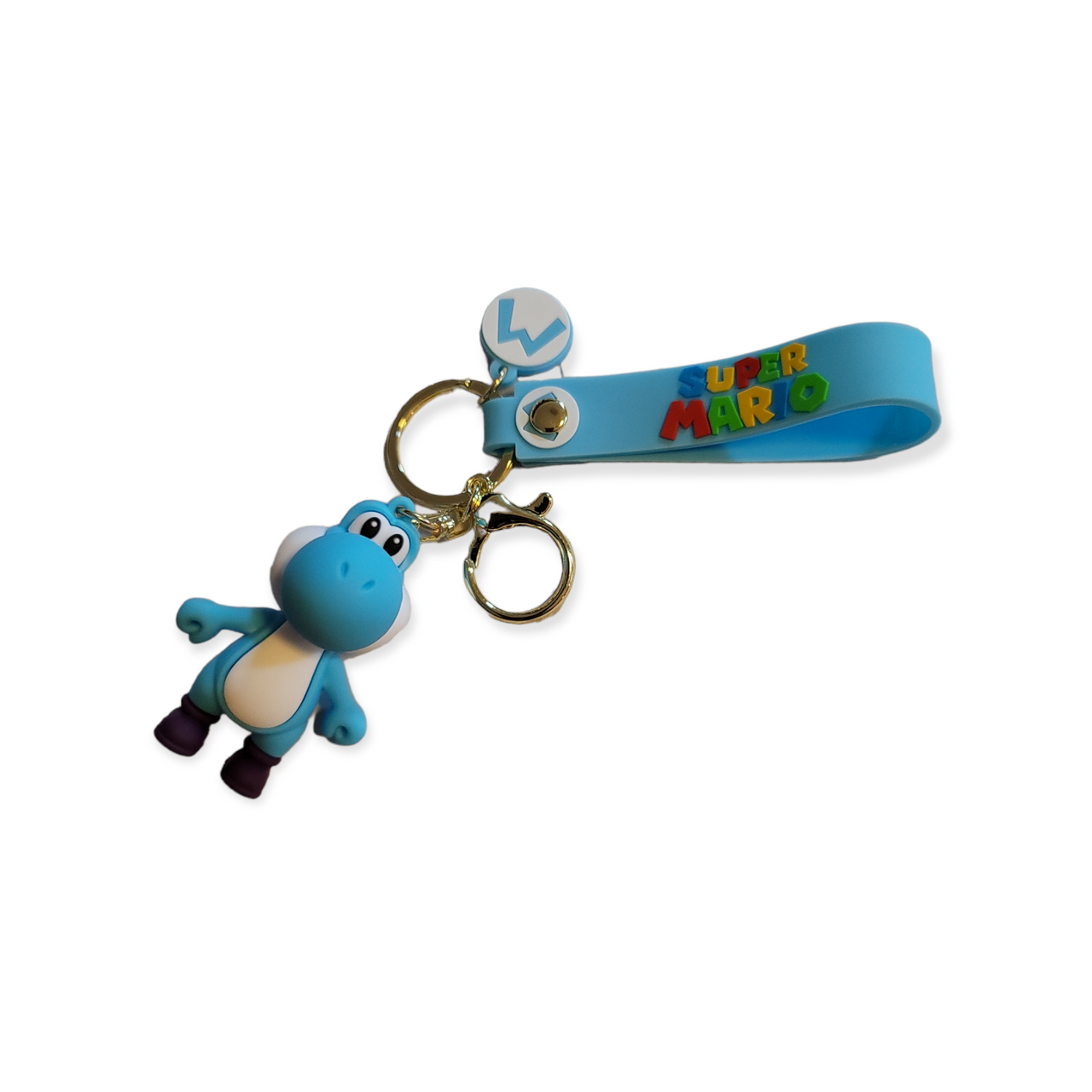 Super Mario Bros Baby Blue Yoshi Keychain - Annie Rooster's Sally