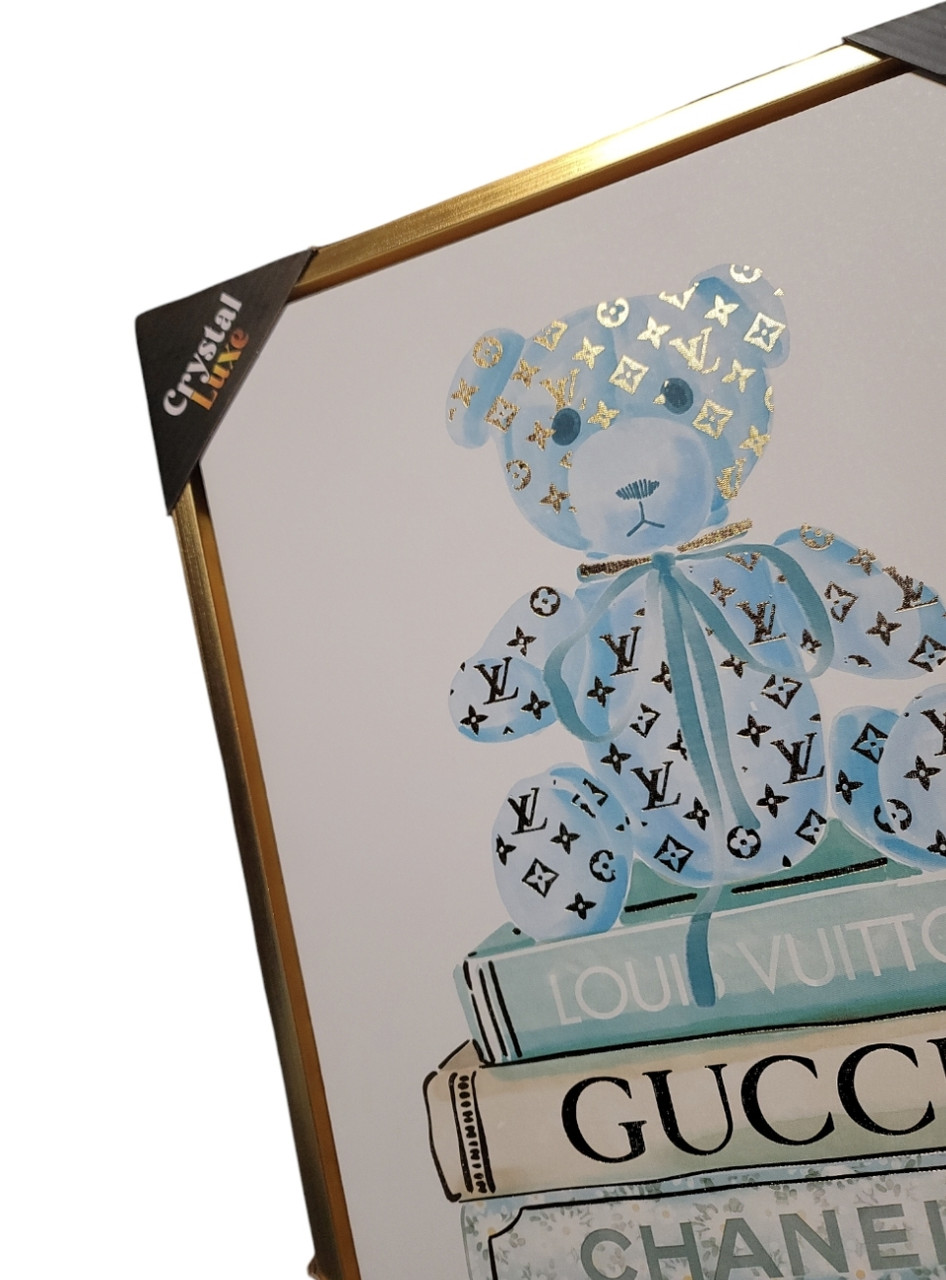 Crystal LUXE Baby Blue LV Bear Louis Vuitton GUCCI Chanel Canvas