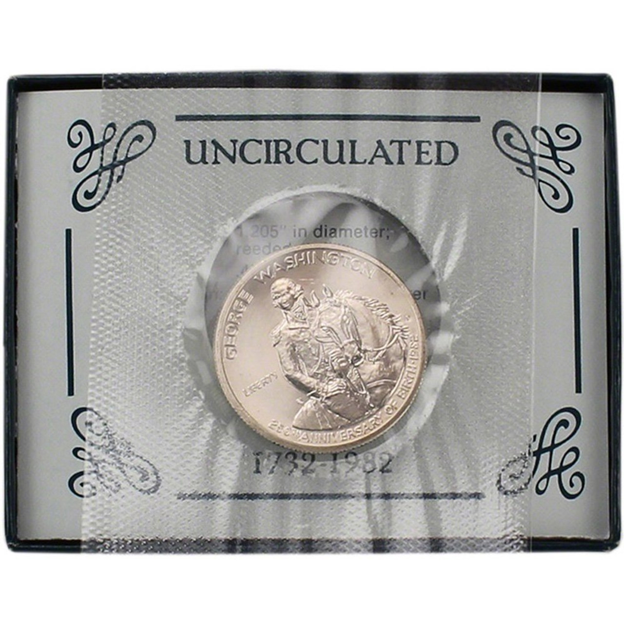 G 1982 U.S Mint Washington 90% Silver "PROOF" Half Dollar Commemorative