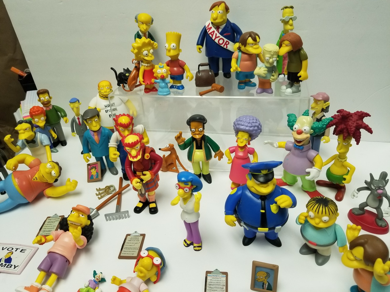 49+ Pc LOT - World of Springfield The Simpsons by Playmates