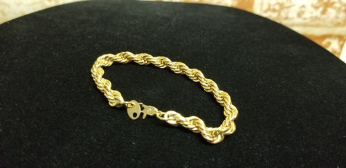 Vintage MONET? Gold-Tone Thick Rope Bracelet - 7"