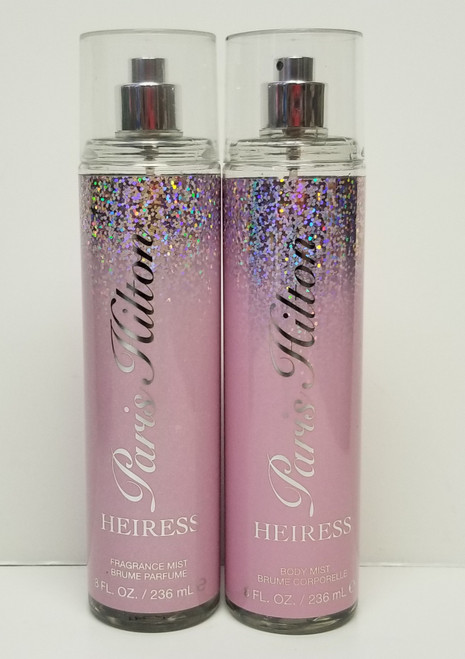 2 Paris Hilton HEIRESS 8 oz Ea Body Mist Women's