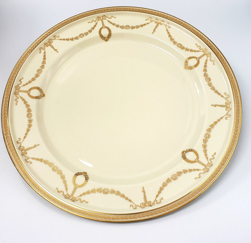 Rosenthal IVORY Germany Gold Laurel Wreath Trim 10 7/8" Dinner Plate