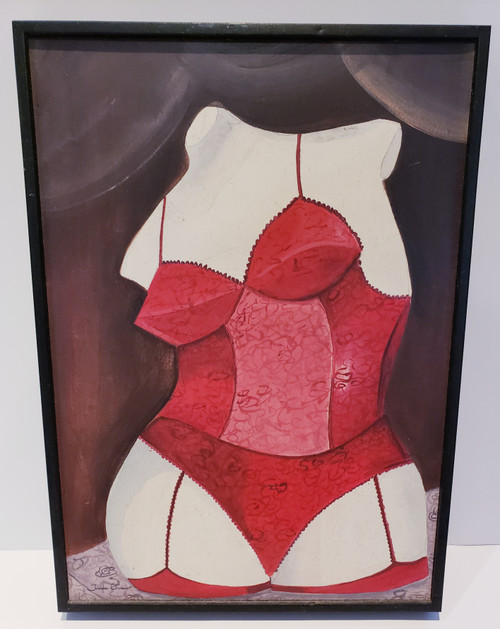 Jennifer Garant Red Lingerie Artwork 