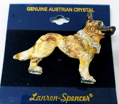 Lanren-Spencer & Posh Pooch Pins w/Austrian Crystals Brooch's  - Malinois