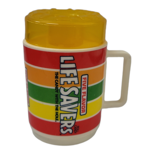 Vintage LIFE SAVERS Cup w/Lid By DEKA (YELLOW)