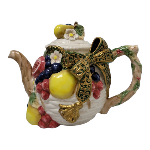 OMNIBUS By Fitz AND Floyd Renaissance Della Robbia TEAPOT