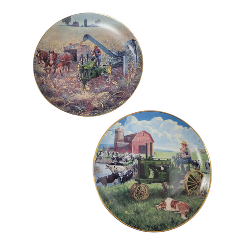 2 - The Danbury Mint Collectors Plates By Mort Kunstler "FARMLAND MEMORIES"