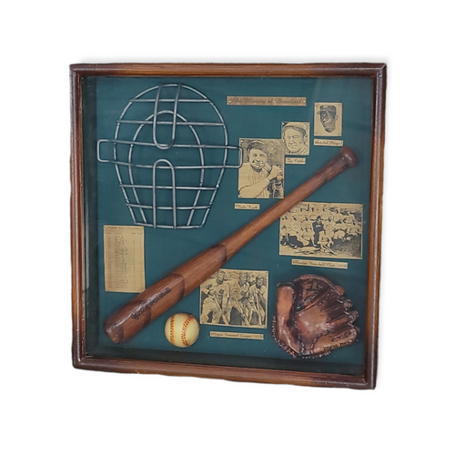 The History Of Baseball Shadowbox Babe Ruth Ty Cobb