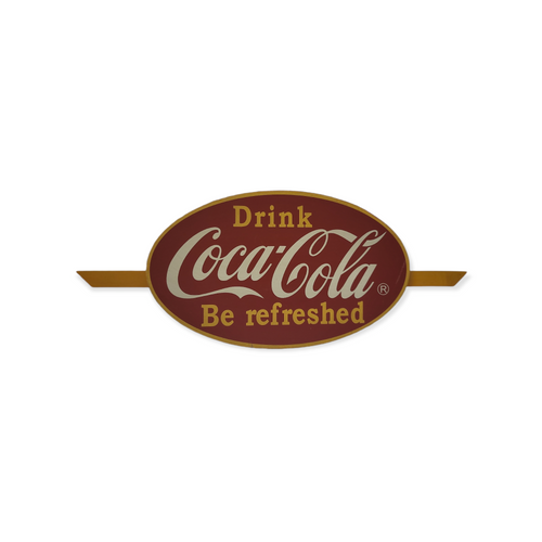 Coca Cola Oval Wooden Sign 