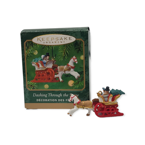 Dashing Through The Snow Miniature Christmas Ornament