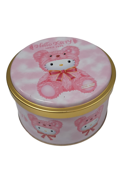 Hello Kitty Pink Bear Collectible Round Tin