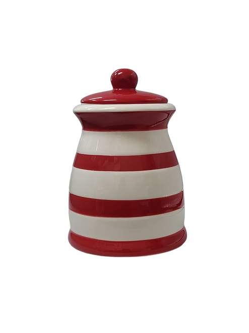 Red White Stripe Terramoto Canister