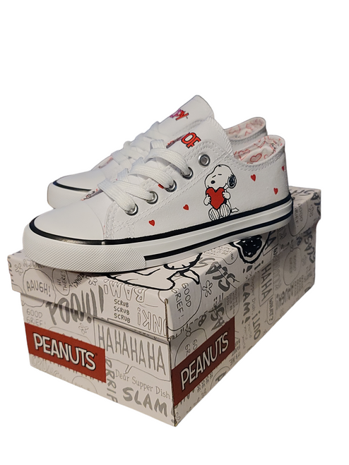 PEANUTS Snoopy Heart Canvas KID Shoes YOUTH Size 1