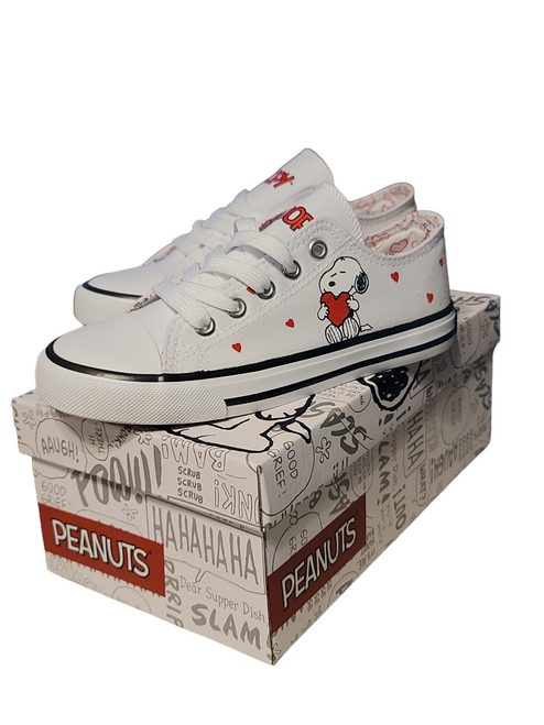 PEANUTS Snoopy Heart Canvas KID Shoes YOUTH Size 12