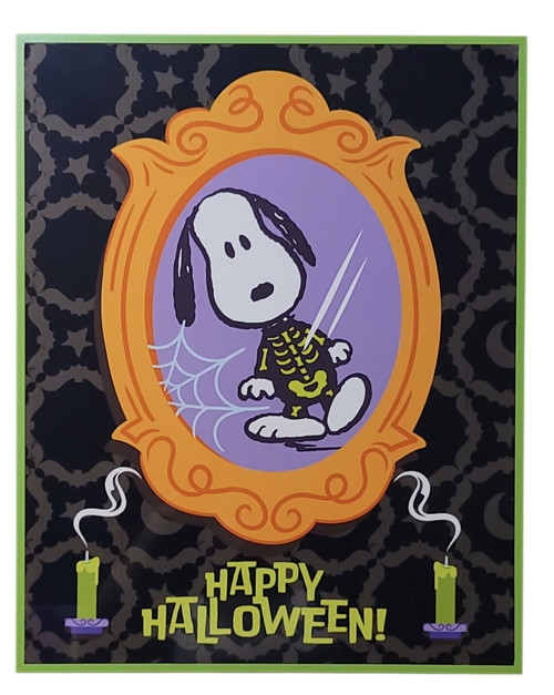 PEANUTS Skeleton Snoopy Happy Halloween Wall Art