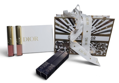2 DIOR Rouge Forever Limited Edition Liquid Sequin Duo Lipstick (220 Ribbons) (420 Pink Star)