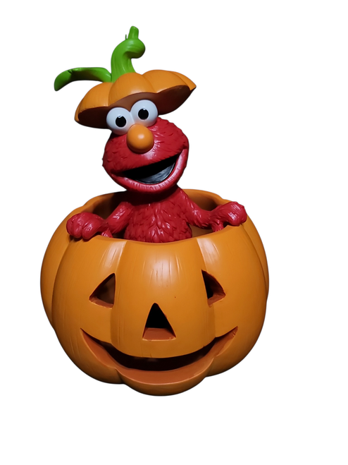 Sesame Street Elmo Halloween Pumpkin Jack-O-Lantern Figurine