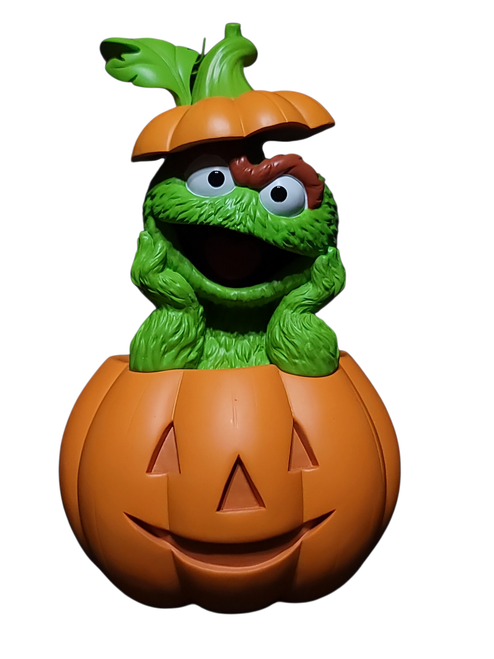 SESAME Street Oscar The Grouch Halloween Pumpkin Jack-O-Lantern Figurine