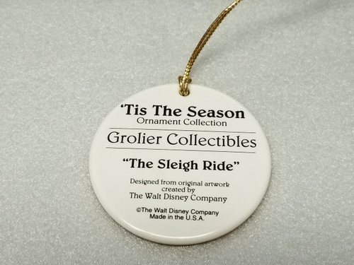 'Tis The Season "The Sleigh Ride" Ornament by Grolier Collectibles (Gold Trim)