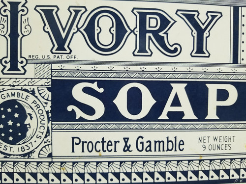 Procter & Gamble Ivory Soap Enameled Metal Sign
