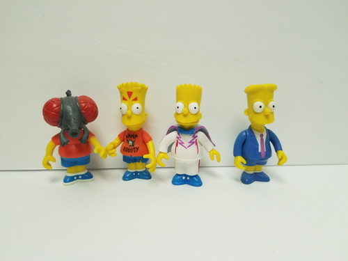 World of Springfield 4 Pc LOT of Bart Simpson's Interactive