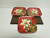 222 FIFTH "Poinsettia Holly" - 3 Dessert Plates