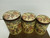 3 Pc Vintage Christmas Tins - Snow Town Scene