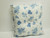 White & Blue Floral Rose Pillow - 9x9