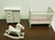 3 Pc Dollhouse Baby Room Furniture - White