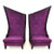 Asymmetrical Duchess of Purple -  Set of 2 High-Back Accent Chairs 