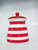 Red & White Stripe Canister By Terramoto 