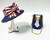 Miniature Hat Stand & Purse Cardholder Figurines - Red White & Blue