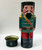 12" Harry London Nutcracker Tin Canister - Green Suit